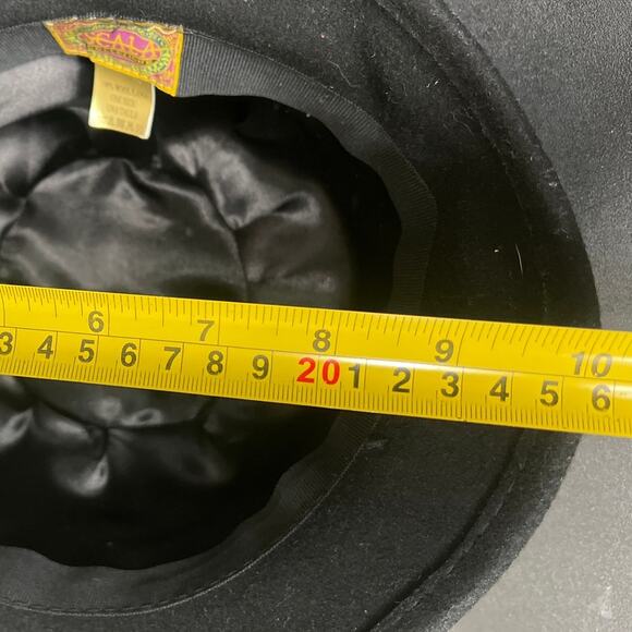 Scala Collezione 100% Wool Black Band Buckle One Size Women's Hat - Picture 5 of 6